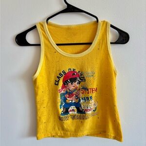 Vintage Yellow Cartoon Tank Top